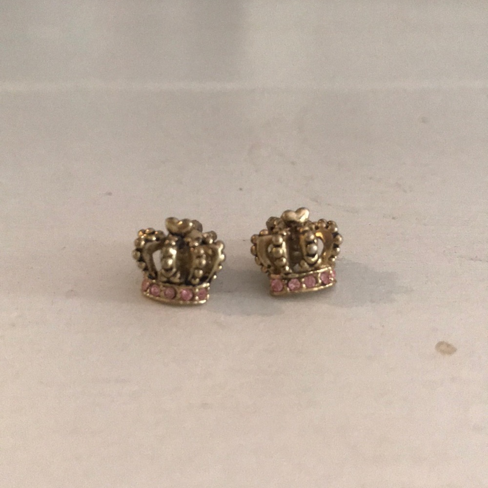 Juicy couture crown earrings